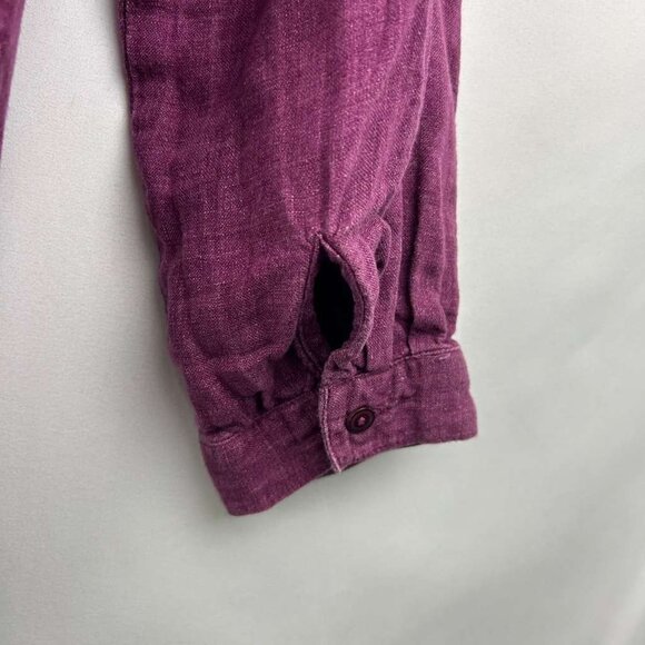 Eileen Fisher Women's Small 100% Organic Linen Long Sleeve Pink Tunic Shirt Top - Picture 9 of 11